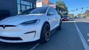 Tesla Model X - Vossen HF5 22" Hybrid Forged in Satin Bronze with red lugs - 22x9.5 22x11 (no tires)
