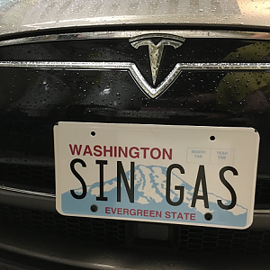 Front license plate - SIN GAS